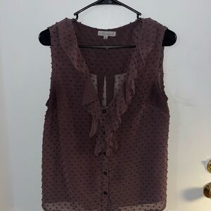 Purple Sleeveless Blouse